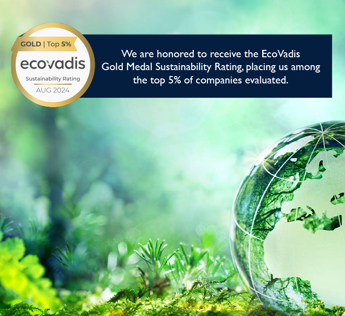 Ecovadis Gold Medal Sustainability Rating, Ecovadis Gold Medal Sustainability Rating,
